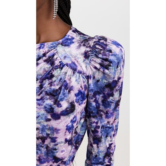 ISABEL MARANT NWT $850 Gudellia Mid Weight Stretch Velvet Top Size 36 (US 2) - Picture 3 of 10